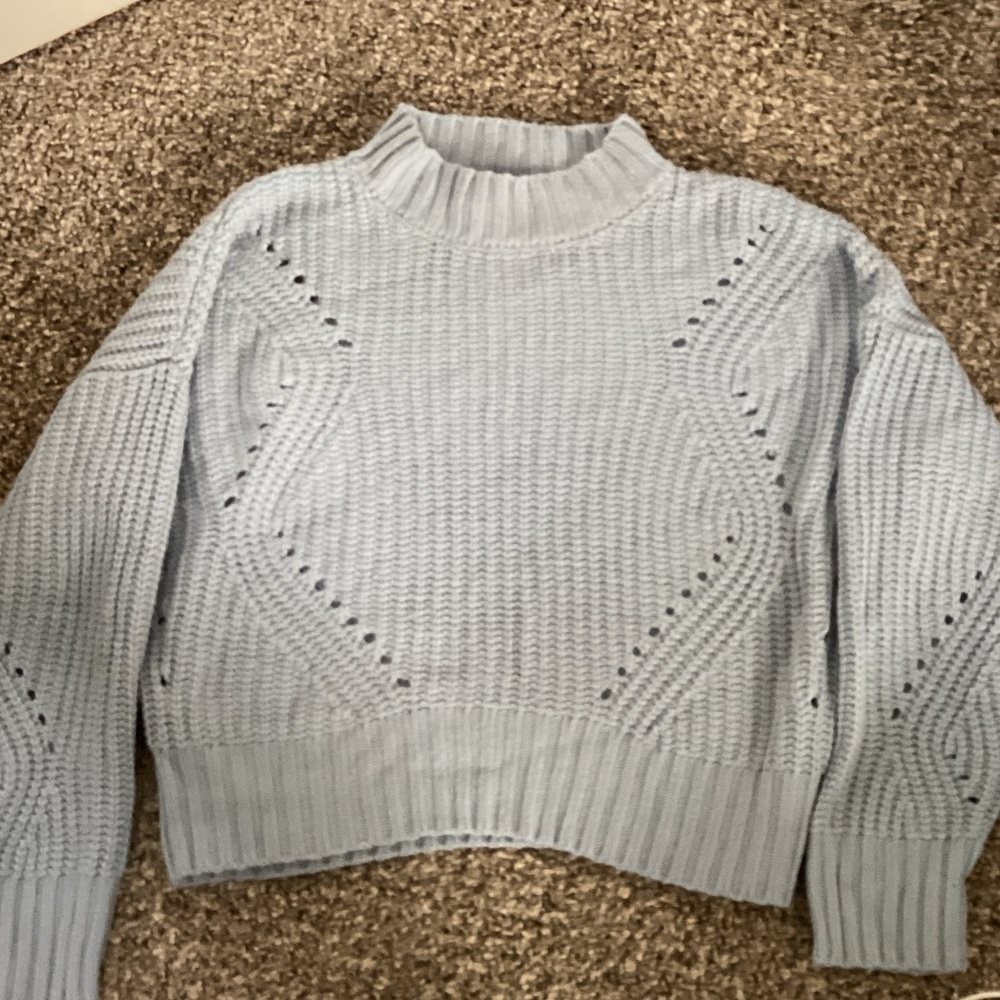 Moon & Madison Soft Blue Turtleneck Sweater